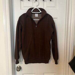TNA Sweatfleece Quarter Zip Rich Mocha Brown